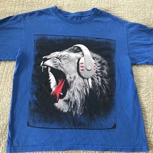 AUDIO COUNCIL boys blue t-shirt lion theme size M